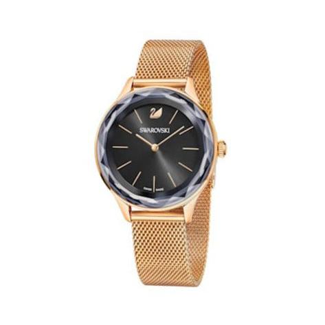 Swarovski Octea Nova Black Dial Rose Gold Mesh Bracelet Watch for Women - 5430424 Buy Now By Swarovski