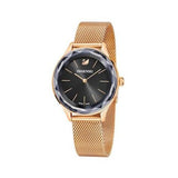 Swarovski Octea Nova Black Dial Rose Gold Mesh Bracelet Watch for Women - 5430424 Buy Now By Swarovski