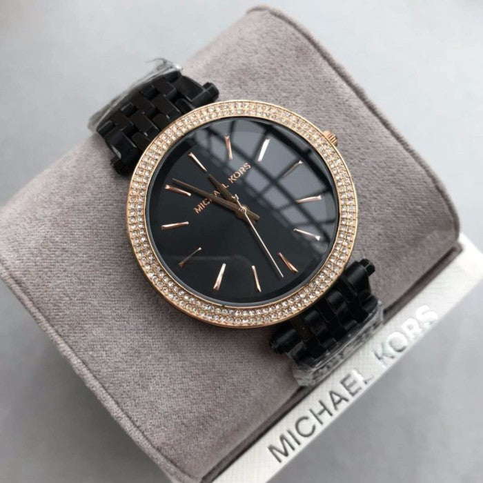 Michael Kors Darci Black Dial Black Steel Strap Watch for Women - MK3407 Buy Now By Michael Kors