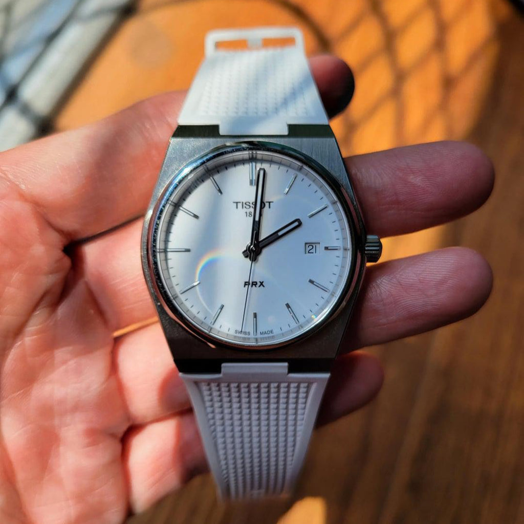 Tissot PRX 40 White Dial White Rubber Strap Watch For Men - T137.410.17.011.00 Buy Now By Tissot