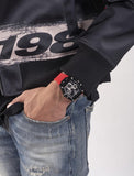 Guess Phoenix Multifunction Black Dial Red Rubber Strap Watch for Men - GW0203G4 Buy Now By Guess