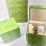 Gucci Interlocking G Grammy Special Edition Black Dial Black Leather Strap Watch for Women - YA133312 Buy Now By Gucci