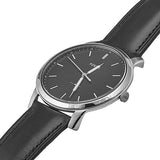 Fossil The Minimalist Three Hand Black Dial Black Leather Strap Watch for Men - FS5398 Buy Now By Fossil