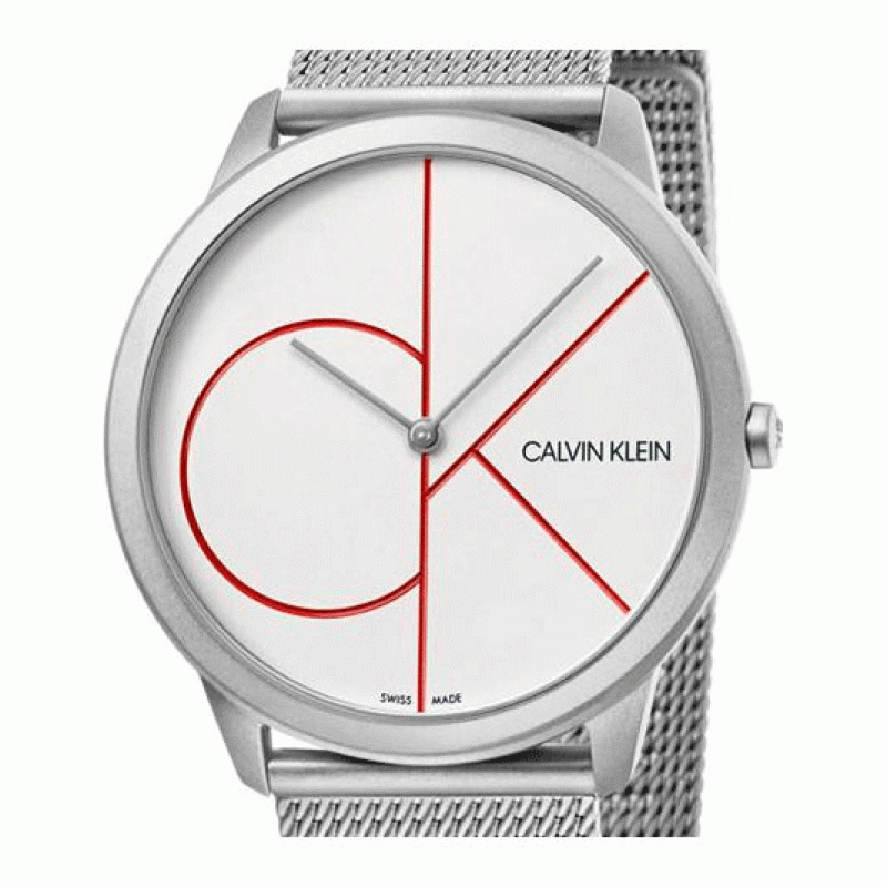 Calvin Klein Minimal White Dial Silver Mesh Bracelet Watch for Men - K3M51152 Buy Now By Calvin Klein
