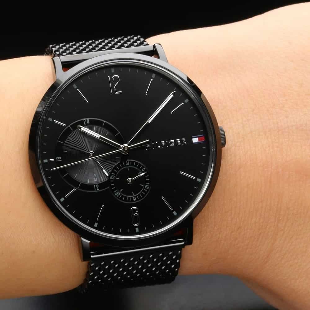 Tommy Hilfiger Brooklyn Black Dial Black Mesh Bracelet Watch for Men - 1791507 Buy Now By Tommy Hilfiger