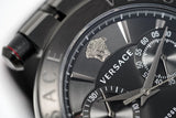 Versace V-Racer Aion Chronograph Black Dial Black Leather Strap Watch for Men - VBR030017 Buy Now By Versace