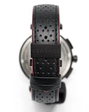 Versace V-Racer Aion Chronograph Black Dial Black Leather Strap Watch for Men - VBR030017 Buy Now By Versace