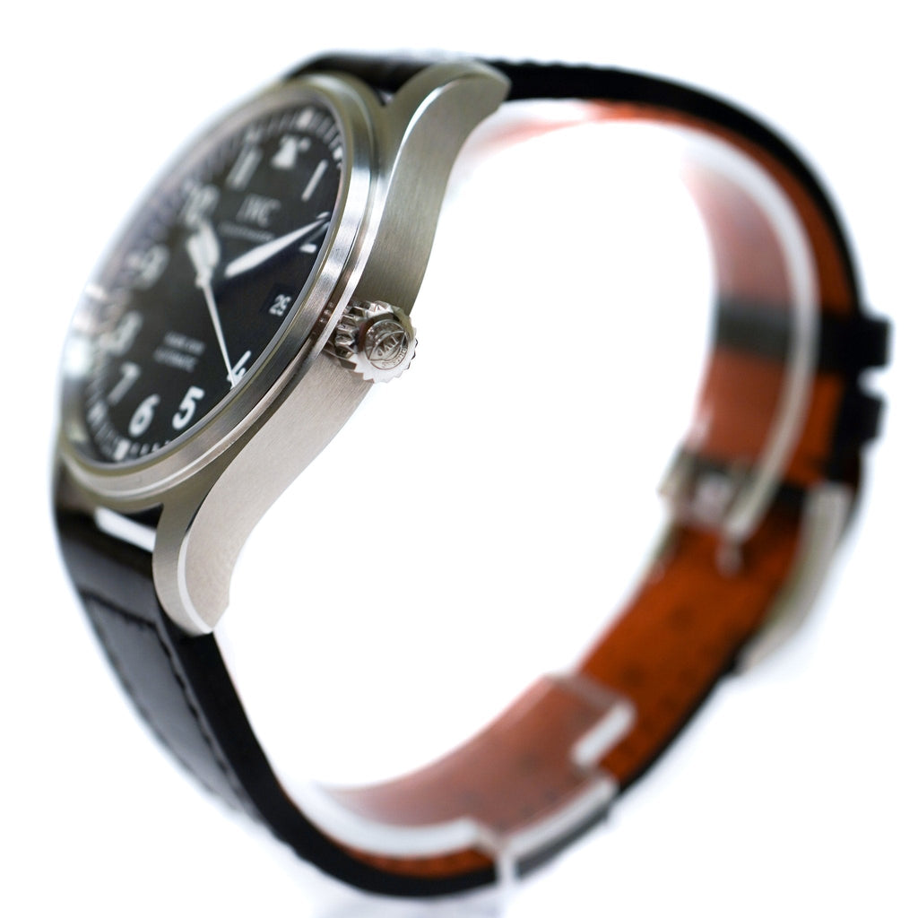 IWC Pilot's Mark XVIII 40mm Black Dial Black Leather Strap Watch for Men - IW327001 Buy Now By IWC