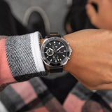 Tommy Hilfiger Larson Chronograph Black Dial Black Leather Strap Watch For Men - 1791984 Buy Now By Tommy Hilfiger