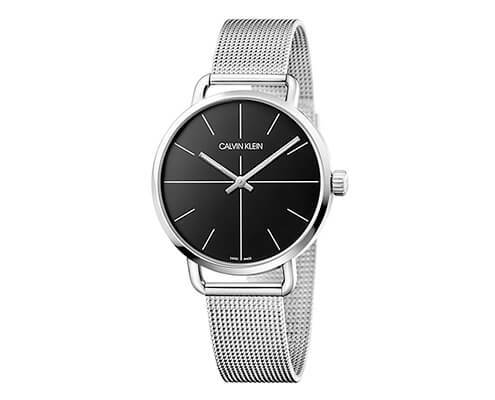 Calvin Klein Even Black Dial Silver Mesh Bracelet Watch for Women - K7B21121 Buy Now By Calvin Klein