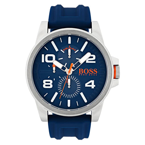 Hugo Boss Detroit Quartz Blue Dial Blue Silicone Strap Watch For Men - 1550008 Buy Now By Hugo Boss