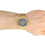 Hugo Boss Ikon Blue Dial Gold Steel Strap Watch for Men - 1513340 Buy Now By Hugo Boss