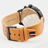 Tommy Hilfiger James Quartz Black Dial Brown Leather Strap Watch For Men - 1791486 Buy Now By Tommy Hilfiger