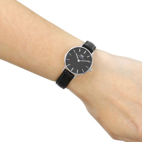 Daniel Wellington Classic Petite Reading Black Dial Black Leather Strap Watch For Women - DW00100235 Buy Now By Daniel Wellington