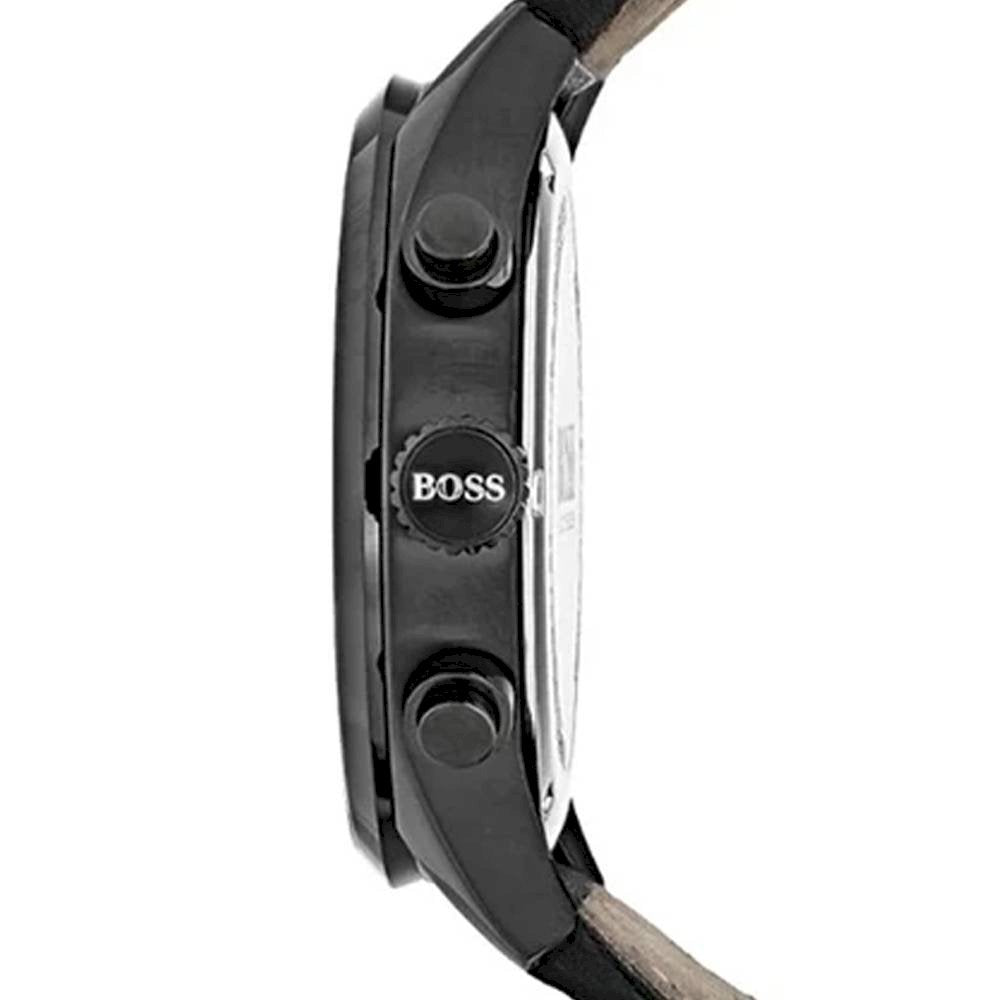 Hugo Boss Grand Prix Black Dial Black Leather Strap Watch for Men - 1513474 Buy Now By Hugo Boss