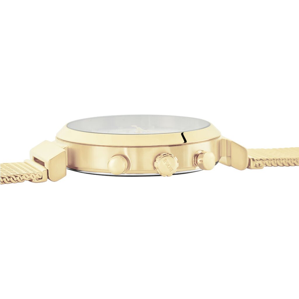 Hugo Boss Flawless White Dial Gold Mesh Bracelet Watch for Women - 1502552 Buy Now By Hugo Boss