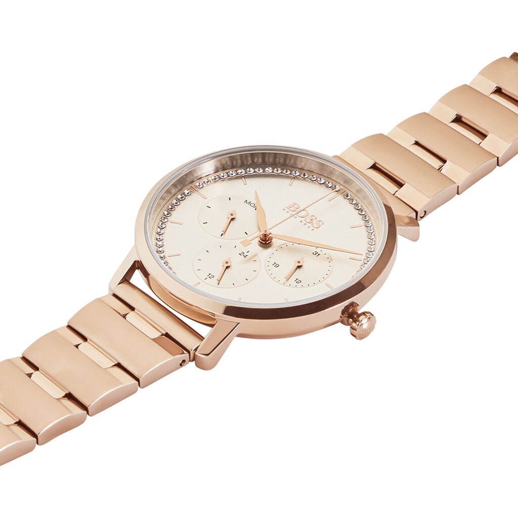Hugo Boss Prima Gold Dial Gold Steel Strap Watch for Women - 1502571 Buy Now By Hugo Boss