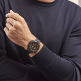Fossil Bronson Chronograph Black Dial Black Steel Strap Watch for Men - FS5851 Buy Now By Fossil