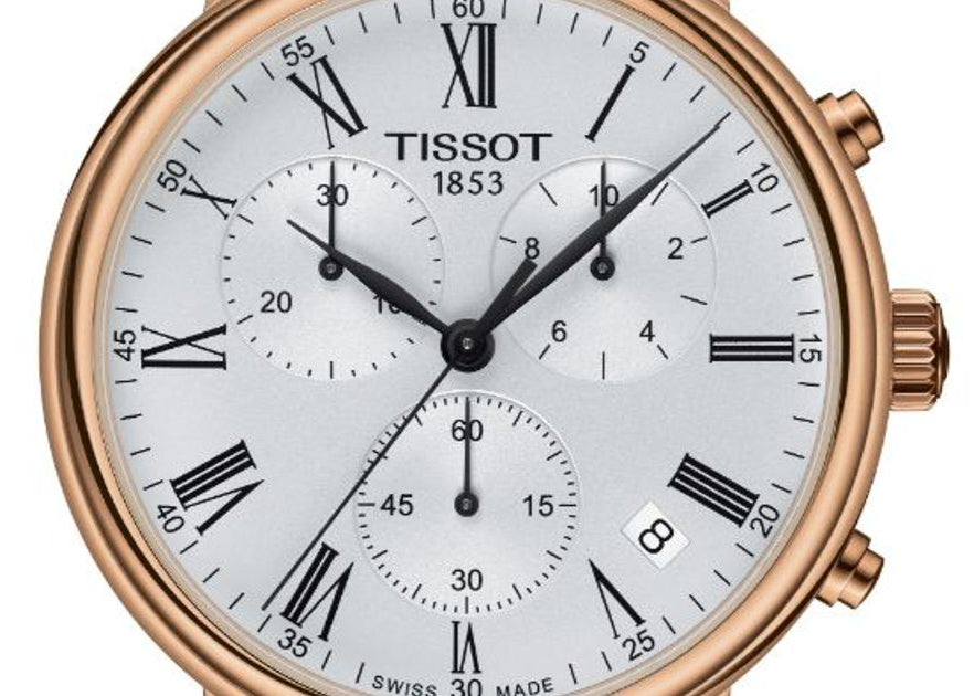 Tissot Carson Premium Chronograph Silver Dial Brown Leather Strap Watch For Men - T122.417.36.033.00 Buy Now By Tissot