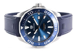 Tag Heuer Aquaracer Quartz Blue Dial Blue Rubber Strap Watch for Men - WAY101C.FT6153 Buy Now By Tag Heuer