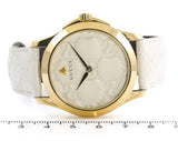 Gucci G Timeless Quartz White Dial White Leather Strap Watch For Women - YA1264033A Buy Now By Gucci