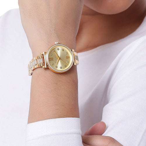 Michael Kors Sofie Quartz Gold Dial Gold Steel Strap Watch For Women - MK3881 Buy Now By Michael Kors