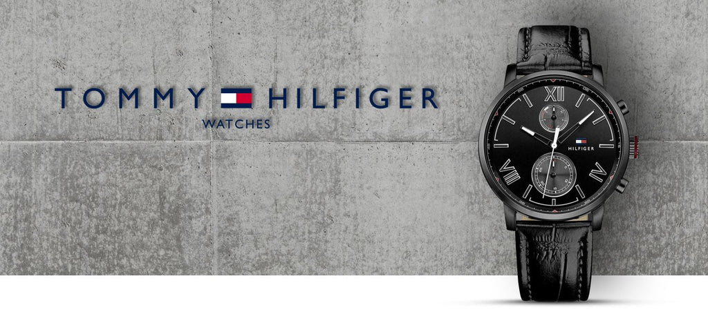 Tommy Hilfiger Aden Chronograph Black Dial Black Leather Strap Watch for Men - 1791310 Buy Now By Tommy Hilfiger