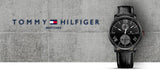 Tommy Hilfiger Aden Chronograph Black Dial Black Leather Strap Watch for Men - 1791310 Buy Now By Tommy Hilfiger