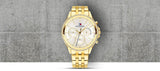 Tommy Hilfiger Ari Multifunction Diamonds Silver Dial Gold Steel Strap Watch for Women - 1781977
