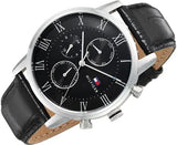 Tommy Hilfiger Kane Quartz Black Dial Black Leather Strap Watch for Men - 1791401 Buy Now By Tommy Hilfiger