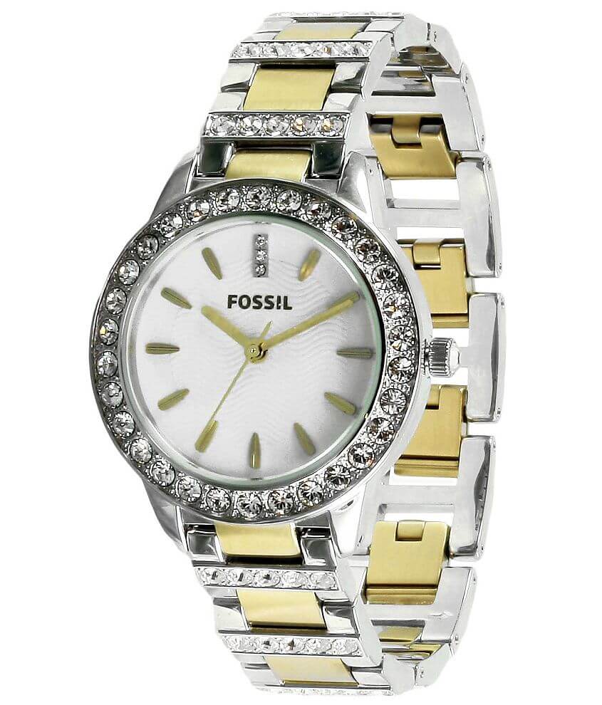 Fossil Jesse Crystals White Dial Two Tone Steel Strap Watch for Women - ES2409 Buy Now By Fossil