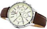 Tommy Hilfiger Gavin Chronograph White Dial Brown Leather Strap Watch for Men - 1791467 Buy Now By Tommy Hilfiger