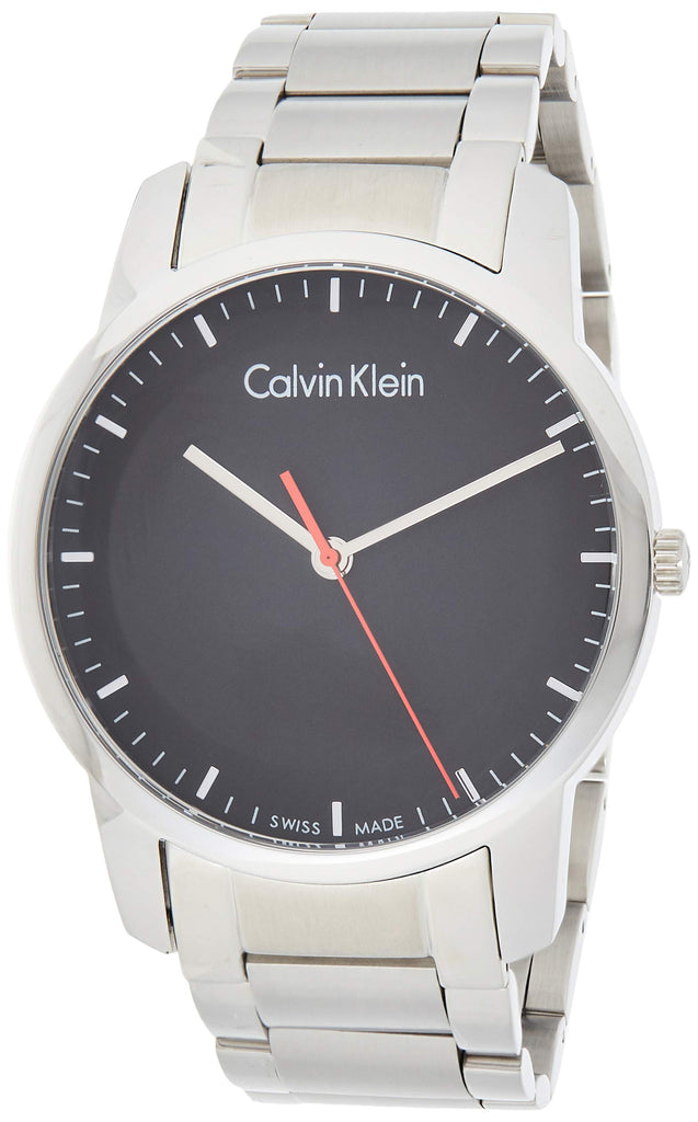 Calvin Klein City Black Dial Silver Steel Strap Watch for Men - K2G2G141 Buy Now By Calvin Klein