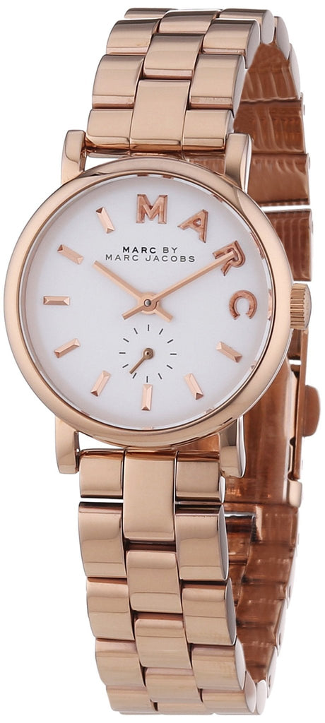 Marc Jacobs Baker White Dial Rose Gold Steel Strap Watch for Women - MBM3248 Buy Now By Marc Jacobs