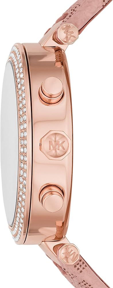 Michael Kors Parker Chronograph White Dial Pink Leather Strap Watch For Women - MK6935 Buy Now By Michael Kors