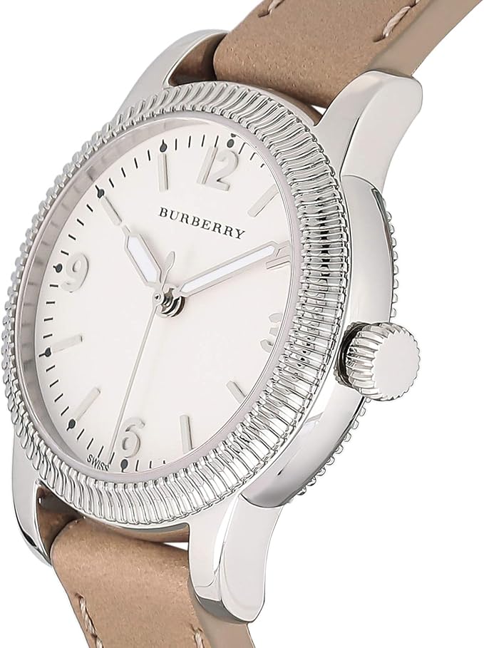 Burberry Utilitarian White Dial Pink Leather Strap Watch for Women - BU7847 Buy Now By Burberry