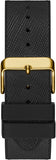 Guess Phoenix Multifunction Crystals Gold Dial Black Silicone Strap Watch For Men - GW0048G2 Buy Now By Guess