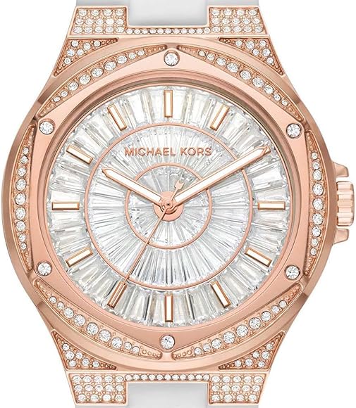 Michael Kors Lennox Three-Hand Crystals Dial White Silicone Strap Watch For Women - MK7248 Buy Now By Michael Kors