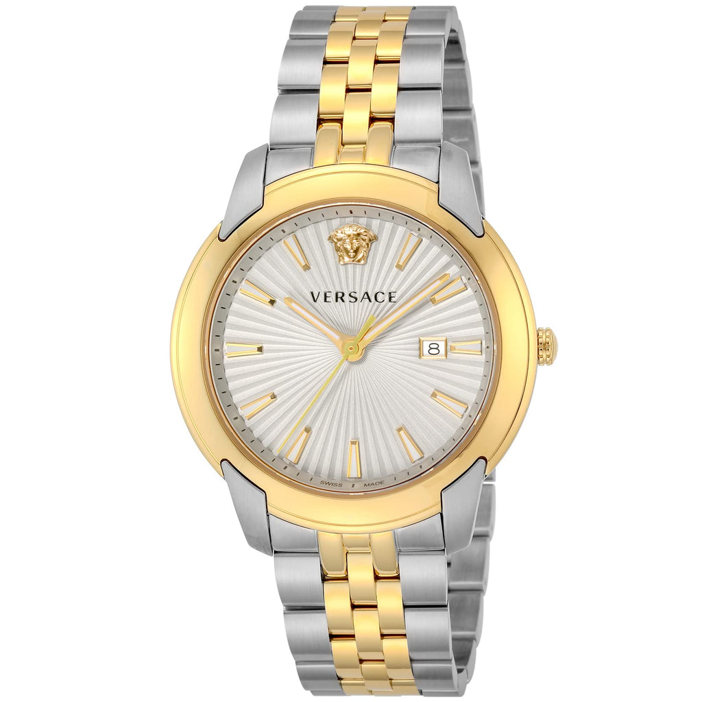 Versace V-Urban Quartz Silver Dial Two Tone Steel Strap Watch for Men - VELQ00519 Buy Now By Versace