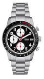 Fossil Sport Tourer Chronograph Black Dial Silver Steel Strap Watch for Men - FS6045 Buy Now By Fossil
