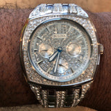 Bulova Crystal Collection Phantom Silver Dial Silver Steel Strap Watch for Men - 96C002 Buy Now By Bulova