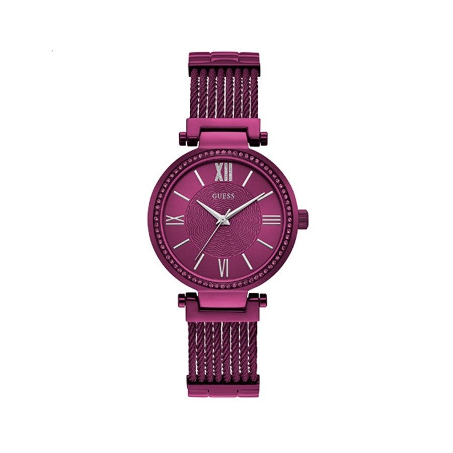 Guess Soho Pink Dial Pink Mesh Bracelet Watch For Women - W0638L6 Buy Now By Guess