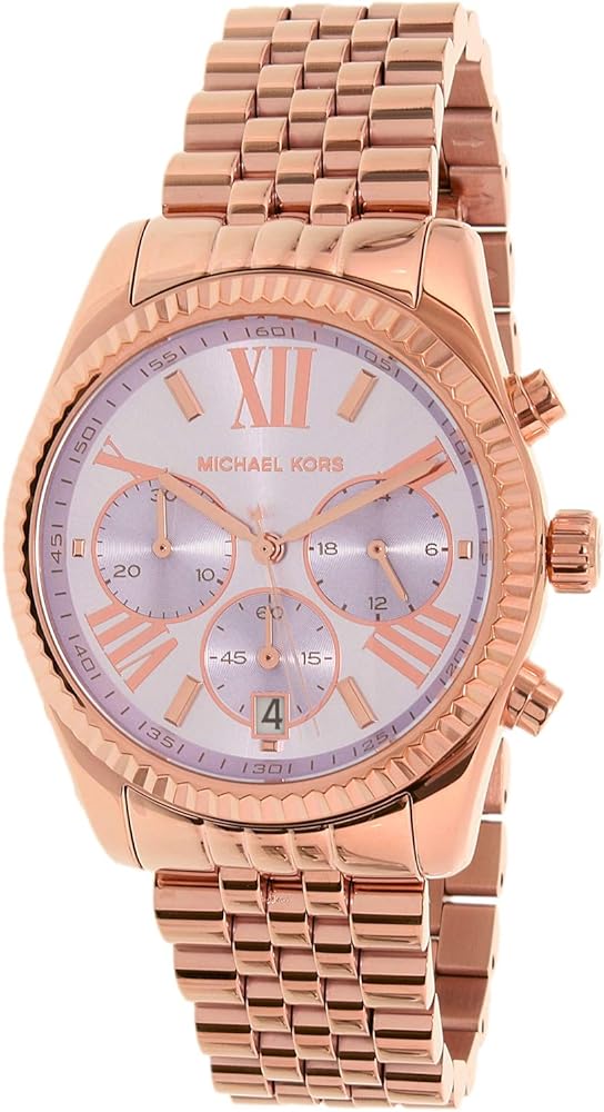 Michael Kors Lexington Purple Dial Rose Gold Steel Strap Watch For Women - MK6207 Buy Now By Michael Kors