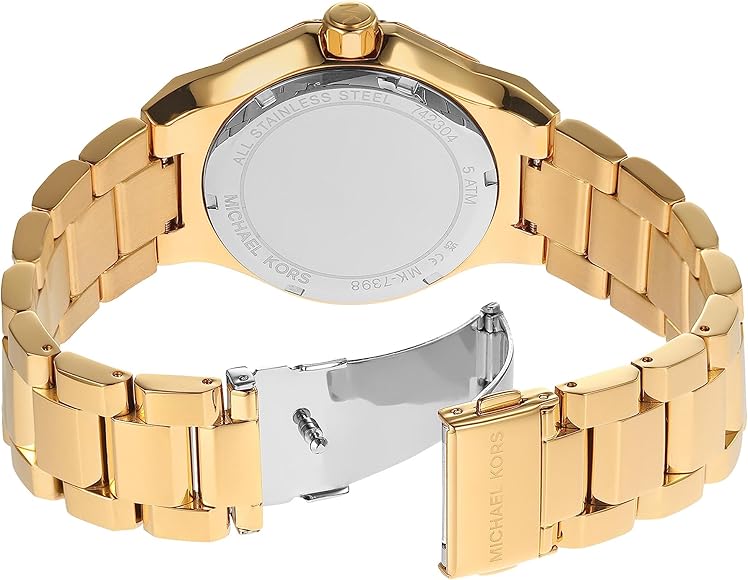 Michael Kors Raquel Three Hand Crystals Gold Dial Gold Steel Strap Watch For Women - MK7398 Buy Now By Michael Kors