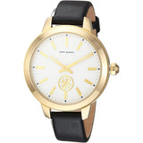 Tory Burch Collins White Dial Black Leather Strap Watch for Women - TBW1205 Buy Now By Tory Burch