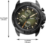 Fossil Bronson Chronograph Black Dial Brown Leather Strap Watch for Men - FS5856 Buy Now By Fossil