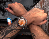 Seiko 5 Sports Automatic Orange Dial Silver Steel Strap Watch For Men - SRPD59K1 Buy Now By Seiko