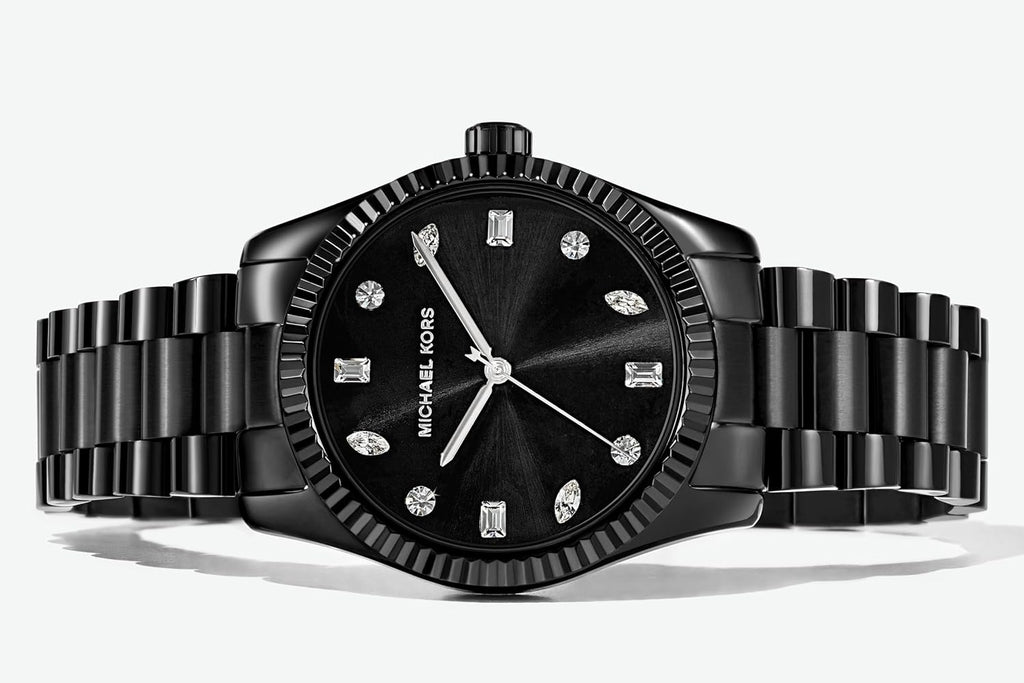 Michael Kors Lexington Lux Black Dial Black Steel Strap Watch For Women - MK7442 Buy Now By Michael Kors