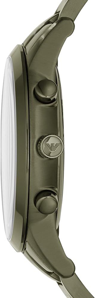 Emporio Armani Renato Chronograph Quartz Grey Dial Green Steel Strap Watch For Men - AR11117 Buy Now By Emporio Armani