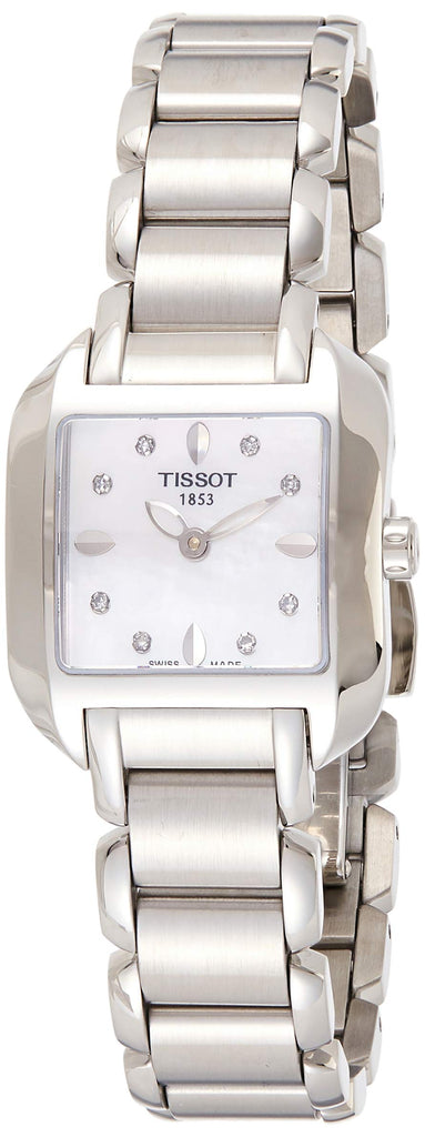 Tissot T Wave Diamonds Mother of Pearl Dial Silver Steel Strap Watch for Women - T02.1.285.74 Buy Now By Tissot